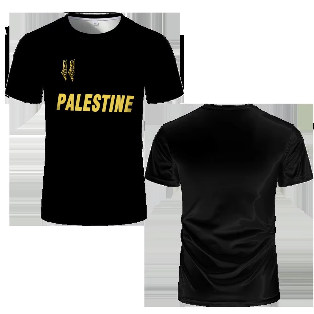 Palestine Football Jersey Men Women T Shirts Luxury Digital Print Soccer Uniform Summer Palestinian Flag Oversize Kids/Adult Top - palestinewear