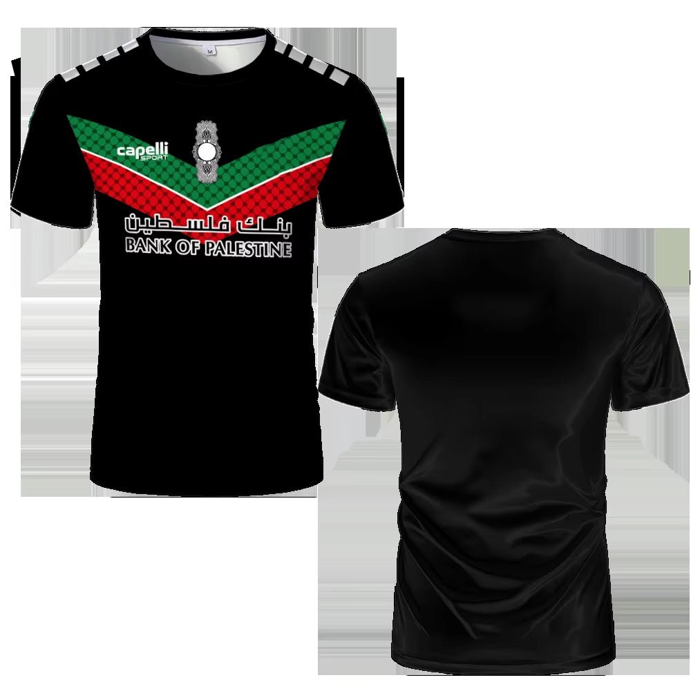Palestine Football Jersey Men Women T Shirts Luxury Digital Print Soccer Uniform Summer Palestinian Flag Oversize Kids/Adult Top - palestinewear